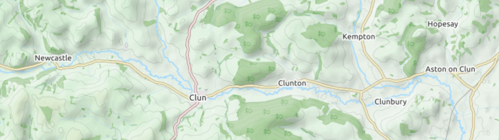 Map of the Clun Valley